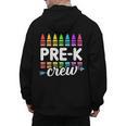Pre-K Crew Teacher Team Squad Hello Back School Graduation Men's Hoodie Back Print, trending gift