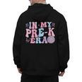 In My Pre K Era Groovy Back To School First Day Teacher Kids Men's Hoodie Back Print, Groovy Teacher Gifts, trending gift