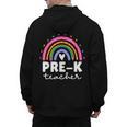 Pre-K Teacher Cute Pre Kindergarten For Teachers Rainbow For Men Women Kids Men's Hoodie Back Print, trending gift