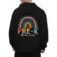 PreK Dream Team Leopard Rainbow Teacher Squad Back To School Men's Hoodie Back Print, trending gift PreK Dream Team Leopard Rainbow Teacher Squad Back To School Men's Hoodie Back Print, trending gift
