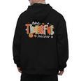 Preppy One Thankful Teacher Coquette Thanksgiving Teacher Men's Hoodie Back Print, trending gift