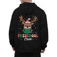 Preschool Crew Xmas Reindeer Teacher Student Christmas Men's Hoodie Back Print, trending gift