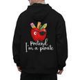 Pretend I'm A Pirate Teacher Apple Talk Like A Pirate Day Men Women Kids Men's Hoodie Back Print, trending gift