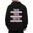 There Their They'Re Teacher English Grammar Police Men's Hoodie Back Print, English Teacher Gifts, trending gift