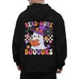 Read More Books Ghost Reading Book Teacher Halloween Men's Hoodie Back Print, trending gift