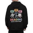 Reading Beats Everything Teacher Rock Paper Scissors Men's Hoodie Back Print, trending gift Reading Beats Everything Teacher Rock Paper Scissors Men's Hoodie Back Print, trending gift