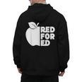 Red For Ed Teacher Support Public Education For Men Women Kids Men's Hoodie Back Print, trending gift