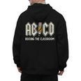Retro Abcd Teacher Novelty Back To School Teacher Men's Hoodie Back Print, trending gift