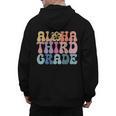 Retro Aloha Third Grade Teacher Summer Vacation Beach Hawaii Men's Hoodie Back Print, trending gift Retro Aloha Third Grade Teacher Summer Vacation Beach Hawaii Men's Hoodie Back Print, trending gift
