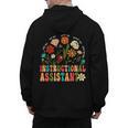 Retro Instructional Assistant Wildflowers Teacher Aide Men's Hoodie Back Print, trending gift Retro Instructional Assistant Wildflowers Teacher Aide Men's Hoodie Back Print, trending gift