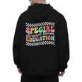 Retro Special Education Squad Groovy Dream Team SPED Teacher Men's Hoodie Back Print, Groovy Teacher Gifts, trending gift