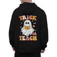 Retro Vintage Groovy Trick Or Teach Teacher Halloween For Men Women Kids Men's Hoodie Back Print, Groovy Teacher Gifts, trending gift Retro Vintage Groovy Trick Or Teach Teacher Halloween For Men Women Kids Men's Hoodie Back Print, Groovy Teacher Gifts, trending gift