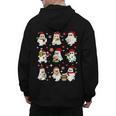 Santa Ghost Reading Books Christmas Library Teacher Men's Hoodie Back Print, trending gift