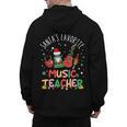 Santa's Favorite Music Teacher Christmas Santa Hat Matching Men's Hoodie Back Print, trending gift Santa's Favorite Music Teacher Christmas Santa Hat Matching Men's Hoodie Back Print, trending gift