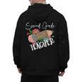 Second Grade Teacher Leopard Pencil 2nd Grade Women Teacher Men's Hoodie Back Print, 2nd Grade Teacher Gifts, trending gift