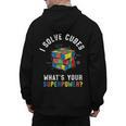 I Solve Cubes Speed Cubing Vintage Youth Math Teacher Men's Hoodie Back Print, trending gift