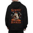 Sorry I'm Booked Ghost Reading Book Lover Teacher Halloween Men's Hoodie Back Print, trending gift