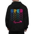 SPED Squad Proud Special Education Para Teacher Colorful Men's Hoodie Back Print, trending gift