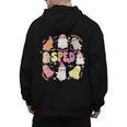 SPED Teacher Halloween Spooky Special Education Team Men Women Kids Men's Hoodie Back Print, trending gift