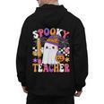Spooky Teacher Ghost Pencil Teach Halloween Teacher Men's Hoodie Back Print, trending gift