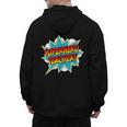 Superhero Teacher Retro Comic Teaching Superpower Men's Hoodie Back Print, trending gift