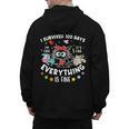 I Survived 100 Days Of School Teacher Kids Cat Lover Men's Hoodie Back Print, trending gift I Survived 100 Days Of School Teacher Kids Cat Lover Men's Hoodie Back Print, trending gift