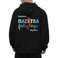 Sustantivo Maestra Fabulosa Adjetivo Spanish Teacher Men's Hoodie Back Print, trending gift