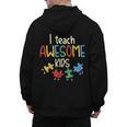 I Teach Awesome Kids Shirt Autism Special Education Teacher Men's Hoodie Back Print, trending gift