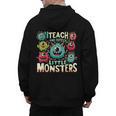I Teach The Cutest Little Monsters Teacher Halloween Outfit Men's Hoodie Back Print, trending gift