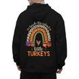 I Teach The Cutest Little Turkeys Thanksgiving Teacher Men Women Girls Kids Men's Hoodie Back Print, trending gift