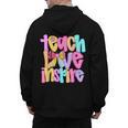 Teach Love Inspire Preppy Back To School Teacher Women Men's Hoodie Back Print, trending gift Teach Love Inspire Preppy Back To School Teacher Women Men's Hoodie Back Print, trending gift