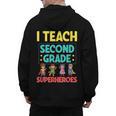 I Teach Second Grade Superheroes Teacher Superhero Men's Hoodie Back Print, trending gift