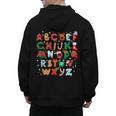 Teacher Christmas Alphabet Back To School Holiday Learning Men's Hoodie Back Print, trending gift