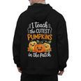 Teacher Halloween Pre-K Teacher Kindergarten Cutest Pumpkins Men's Hoodie Back Print, trending gift