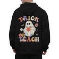 Teacher Halloween Trick Or Teach Floral Ghost Men's Hoodie Back Print, trending gift Teacher Halloween Trick Or Teach Floral Ghost Men's Hoodie Back Print, trending gift