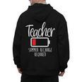 Teacher Summer Recharge Required Last Day School Women Men's Hoodie Back Print, trending gift Teacher Summer Recharge Required Last Day School Women Men's Hoodie Back Print, trending gift