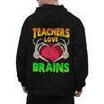 Teacher Teachers Love Brains Skeleton Hand Heart Halloween Men's Hoodie Back Print, trending gift Teacher Teachers Love Brains Skeleton Hand Heart Halloween Men's Hoodie Back Print, trending gift