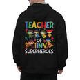 Teacher Of Tiny Superheroes Teach 100th Day Of School Men Women Girls Kids Men's Hoodie Back Print, trending gift