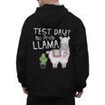Teachers Testing Day Test Day No Prob Llama Teacher Men's Hoodie Back Print, trending gift
