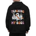 Teaching My Boos Teacher Cute Ghost Teacher Halloween Men's Hoodie Back Print, trending gift