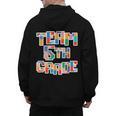 Team 5th Grade Building Blocks Bricks Theme Teacher Team For Men Women Kids Men's Hoodie Back Print, trending gift