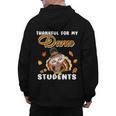 Thankful For My Dance Students Thanksgiving Turkey Teacher For Men Women Girls Kids Men's Hoodie Back Print, trending gift