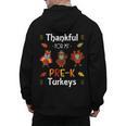 Thankful For My Prek Turkeys In Masks Thanksgiving Teacher For Men Women Men's Hoodie Back Print, trending gift