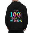 Tie Dye Happy 100th Day Of School Teacher Student 100 Days Men's Hoodie Back Print, trending gift