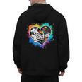 TK Teacher Transitional Kindergarten Heart Back To School Men's Hoodie Back Print, trending gift