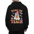 Trick Or Teach Cute Floral Ghost Teacher Halloween Costume Men's Hoodie Back Print, trending gift Trick Or Teach Cute Floral Ghost Teacher Halloween Costume Men's Hoodie Back Print, trending gift
