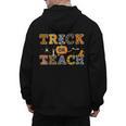 Trick Or Teach Funny School Teacher Halloween Costume Men's Hoodie Back Print, trending gift