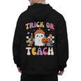 Trick Or Teach Ghost Teacher School Halloween Men Women Men's Hoodie Back Print, trending gift