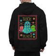 Trick Or Teach Neon Ghost Flower Teacher Spooky Halloween Men's Hoodie Back Print, trending gift