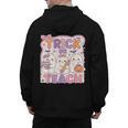 Trick Or Teach Retro Halloween Teacher Look Men's Hoodie Back Print, trending gift Trick Or Teach Retro Halloween Teacher Look Men's Hoodie Back Print, trending gift